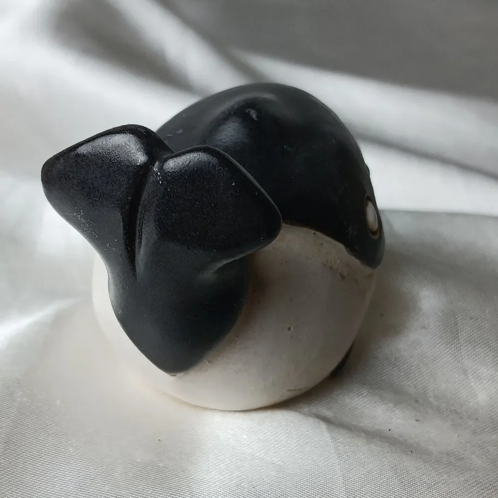 Vintage Artesania Rinconada Art Pottery Hand Crafted Clay Figurine-KILLER WHALE